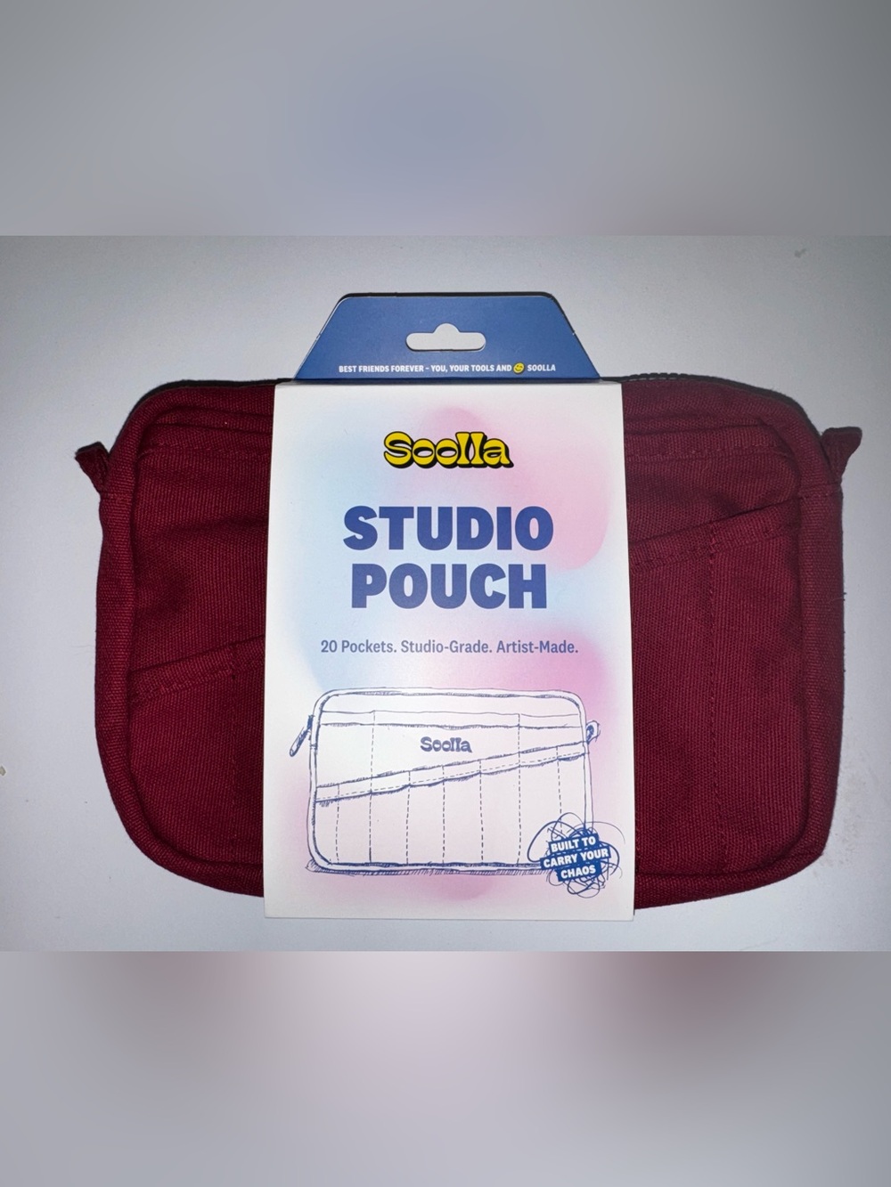 Studio Pouch in Maroon - Artist Carry Case